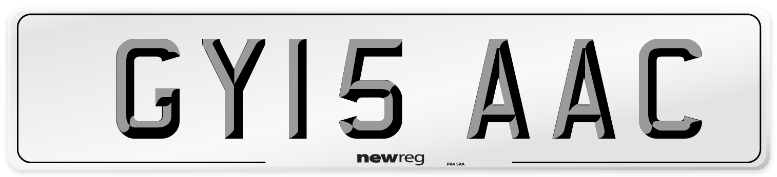 GY15 AAC Number Plate from New Reg